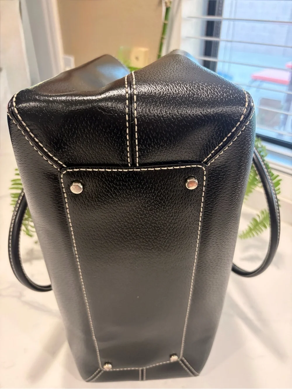 Kate Spade Wellesley Fallon Large Black Leather Tote WKRU1433 Polka Dot